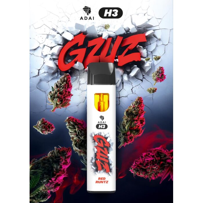 GZUZ H3 Superior Vape - Red Runtz 1ml I 95% Blend
