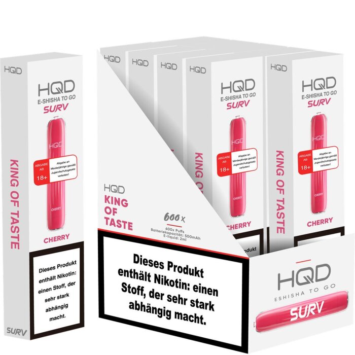 HQD Surv Einweg Vape - Cherry 2ml | 18mg/ml