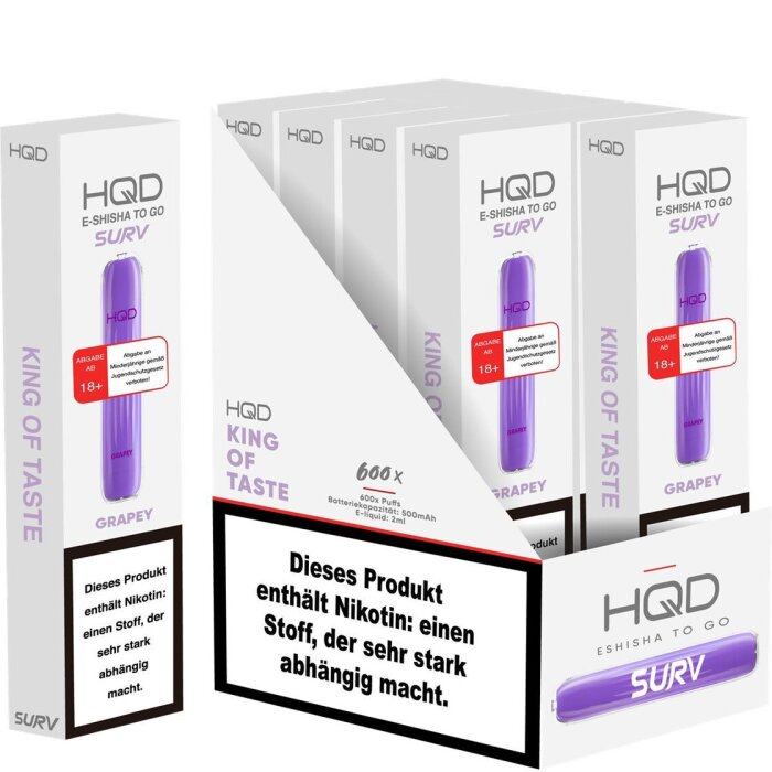 HQD Surv Einweg Vape - Grapey 2ml | 18mg/ml