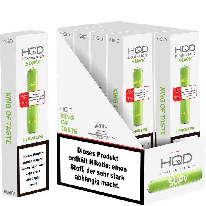 HQD Surv Einweg Vape - Lemon Lime 2ml | 18mg/ml