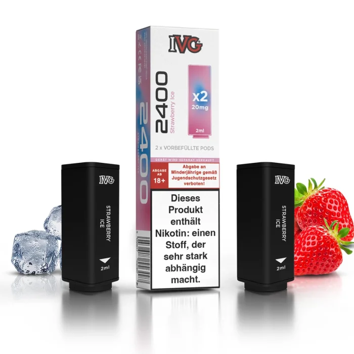 IVG 2400 4POD Prefilled Pod - Strawberry Ice 2x2ml | 20mg/ml