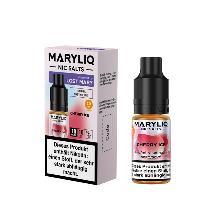 Maryliq Liquid by Lost Mary - Cherry Ice Nikotinsalz 10ml | 10mg/ml