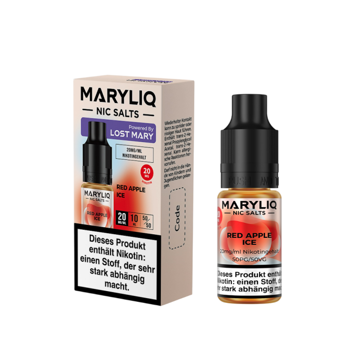 Maryliq Liquid by Lost Mary - Red Apple Ice Nikotinsalz 10ml | 20mg/ml