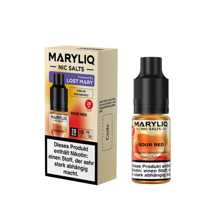 Maryliq Liquid by Lost Mary - Sour Red Nikotinsalz 10ml | 20mg/ml
