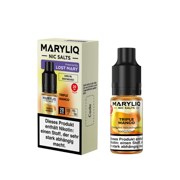 Maryliq Liquid by Lost Mary - Triple Mango Nikotinsalz 10ml | 20mg/ml