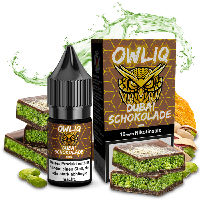 Owliq Liquid - Dubai Schokolade Nikotinsalz 10ml | 10mg/ml