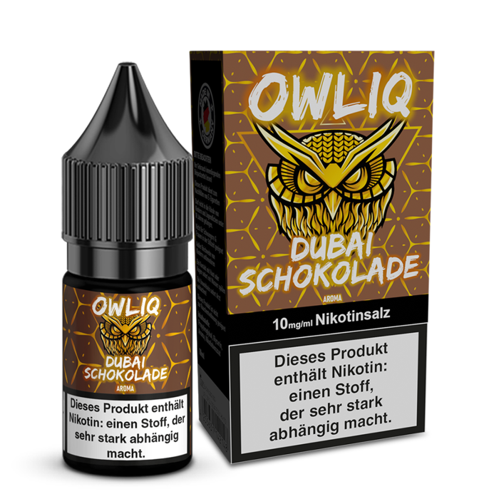 Owliq Liquid - Dubai Schokolade Nikotinsalz 10ml | 10mg/ml