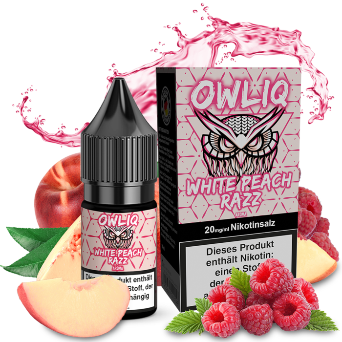 Owliq Liquid - White Peach Razz Nikotinsalz 10ml | 20mg/ml