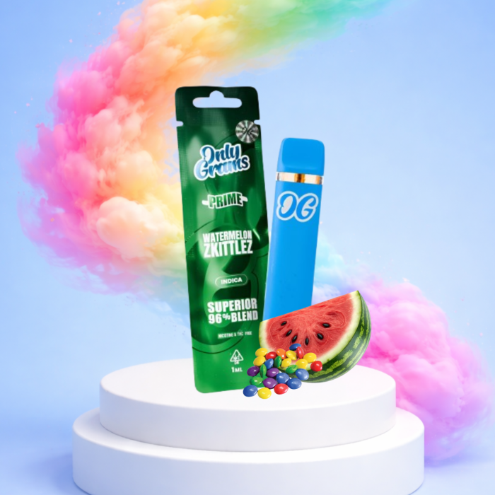 OnlyGrams Superior Vape - Watermelon Zkittlez 1ml I 96%  Blend Indica
