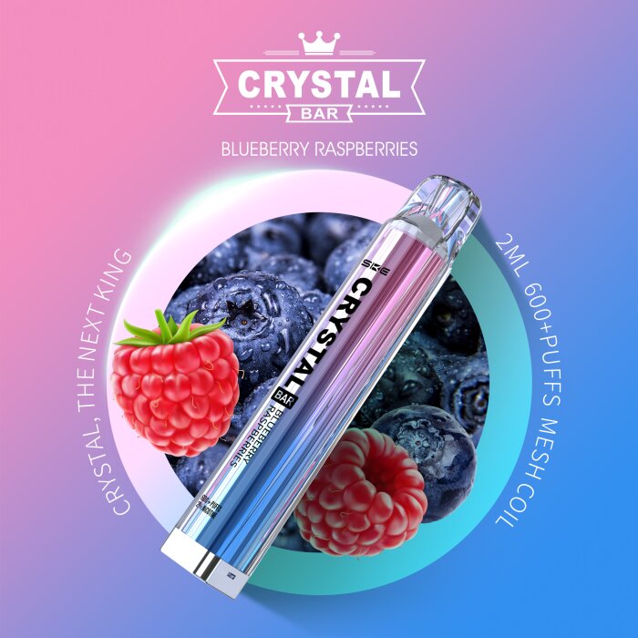 SKE Crystal Einweg Vape - Blueberry Raspberries 2ml | 20mg/ml