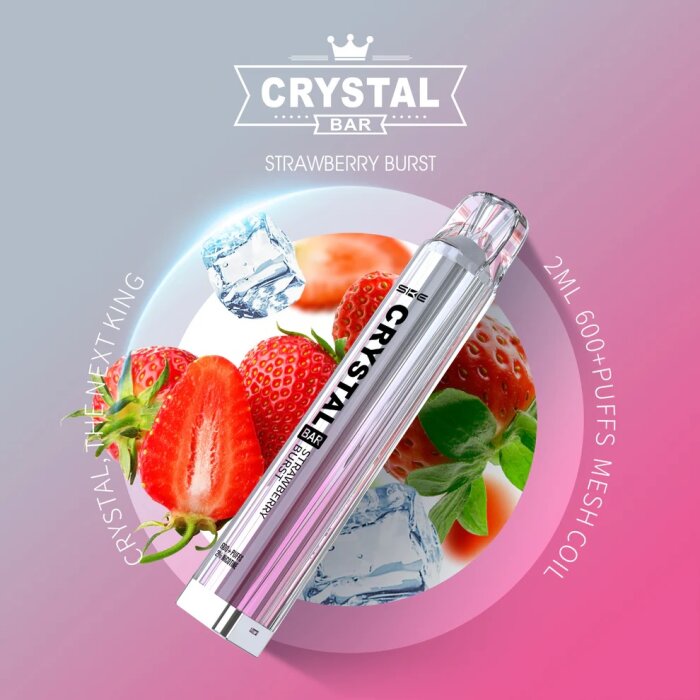 SKE Crystal Einweg Vape - Strawberry Burst 2ml | 20mg/ml
