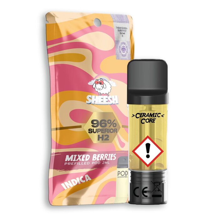 Sheesh H2 Superior Pod - Mixed Berries 2ml I 96% Blend Indica