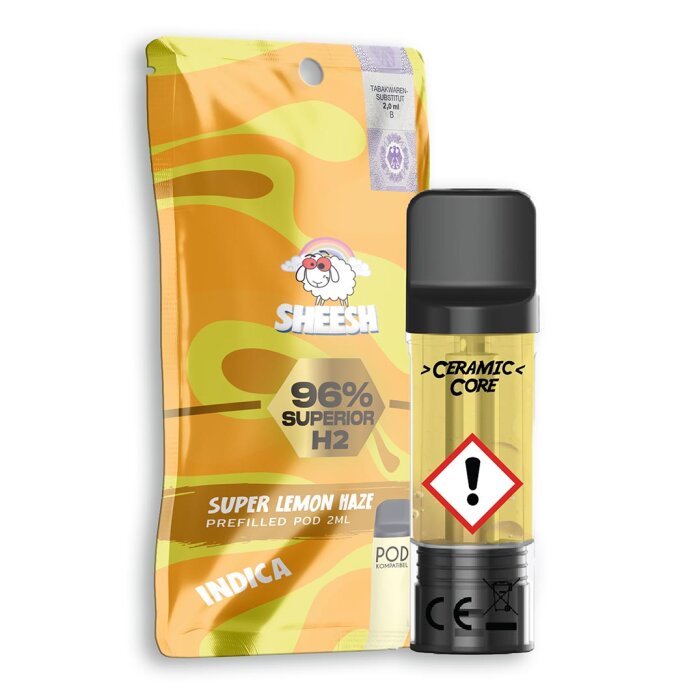 % Sheesh H2 Superior Pod - Super Lemon Haze 2ml I 96% Blend Indica
