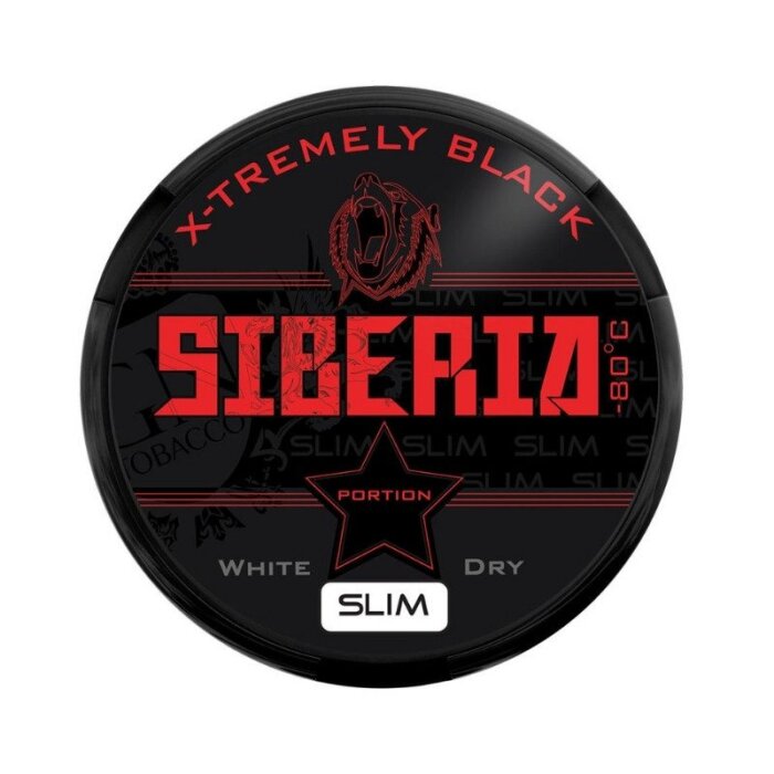 Siberia 80° Kautabak - Extremely Black White Dry Slim | 43mg/g