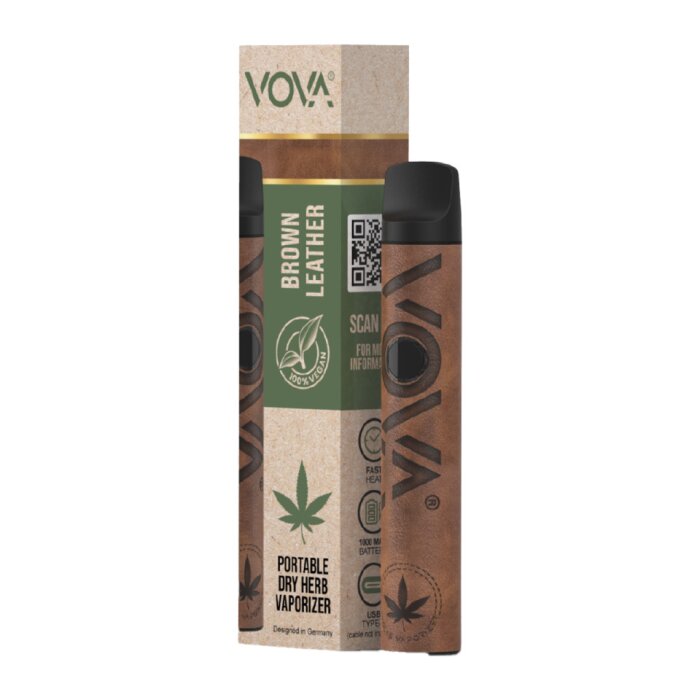 Vova Volks Vaporizer - Brown Leather