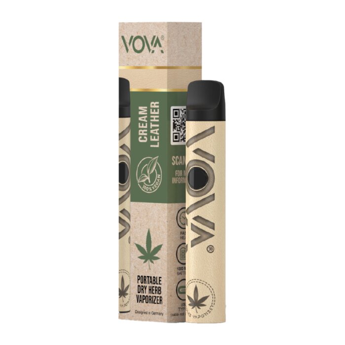 % Vova Volks Vaporizer - Cream Leather