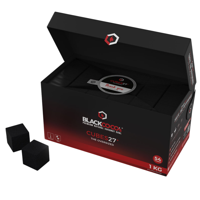 Black Cocos Premium Kohle - 1kg | 27mm