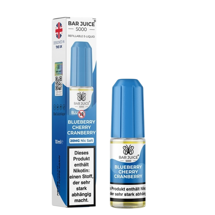 Bar Juice Liquid - Blueberry Cherry Cranberry Nikotinsalz 10ml | 20mg/ml