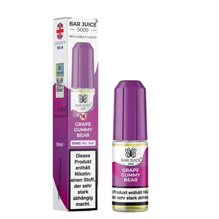 Bar Juice Liquid - Grape Gummy Bear Nikotinsalz 10ml | 10mg/ml