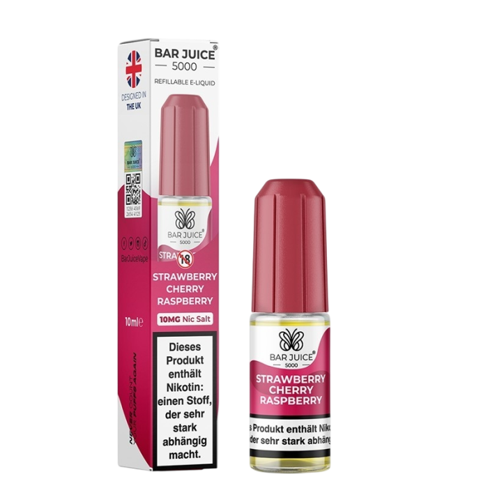 Bar Juice Liquid - Strawberry Cherry Raspberry Nikotinsalz 10ml | 10mg/ml
