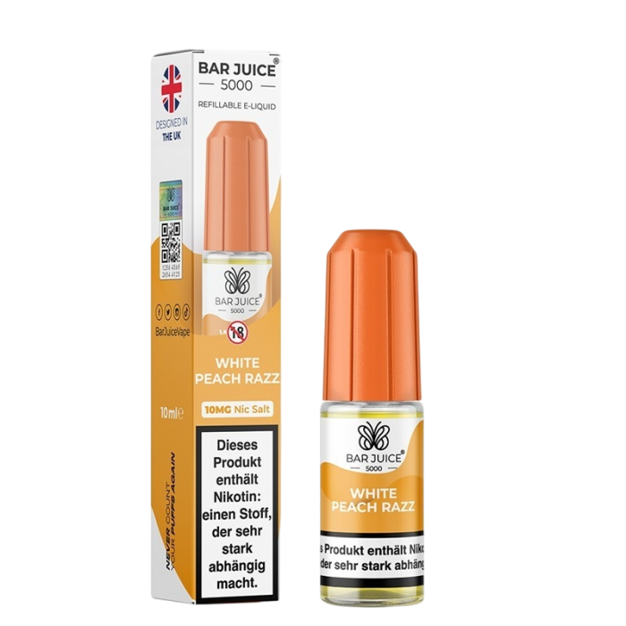 Bar Juice Liquid - White Peach Razz Nikotinsalz 10ml | 10mg/ml
