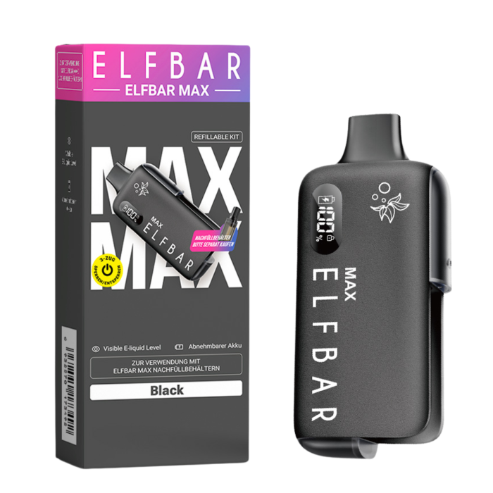 Elfbar Max Akkutr&auml;ger - Black | 650mAh