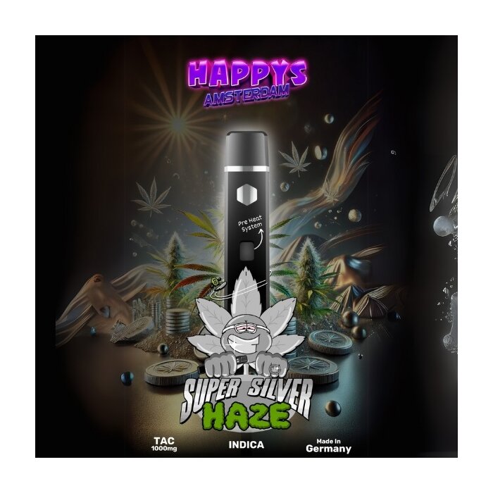 Happys Amsterdam TAC Vape - Super Silver Haze 1ml I 95%