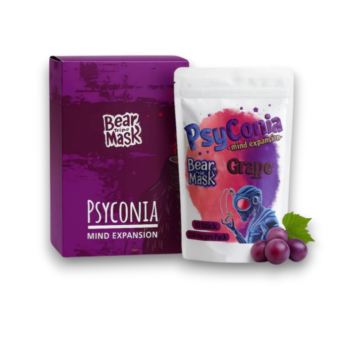 PsyConia Bear Trip Gesichtsmaske - Grape | HPC 250mg