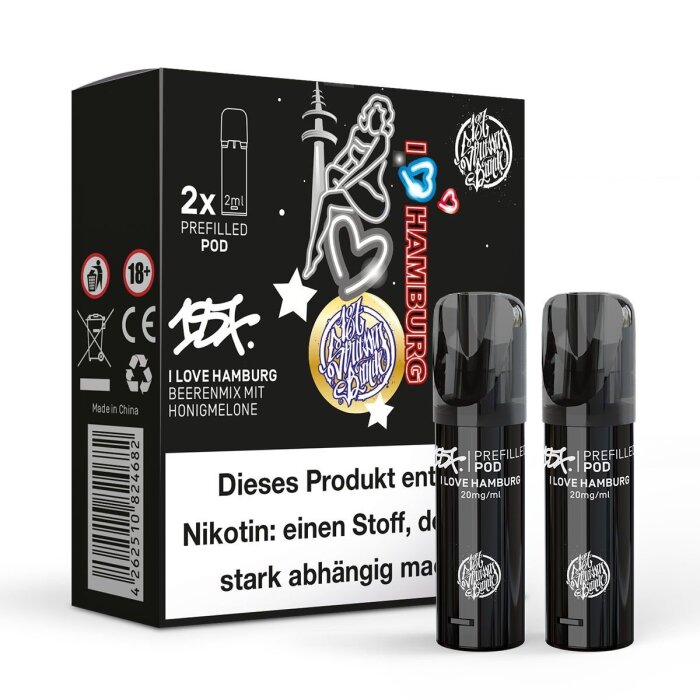 187 Stra&szlig;enbande Prefilled Doppelpod - I Love Hamburg 2x2ml | 20mg/ml