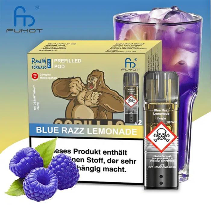 Randm Tornado Prefilled Pod - Blue Razz Lemonade 2x2ml | 20mg/ml
