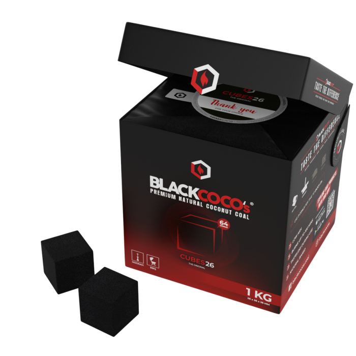 Black Cocos Premium Kohle - 1kg | 26mm