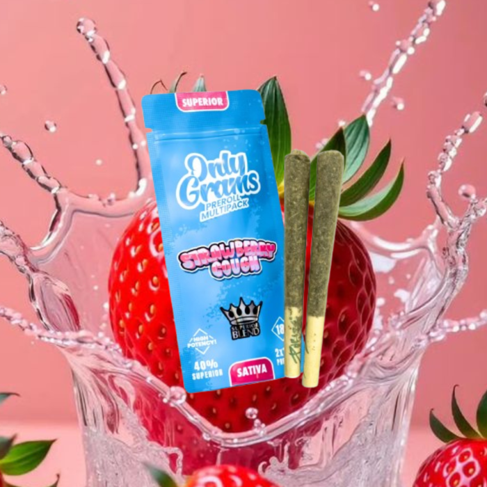 OnlyGrams Superior Pre-Rolls - Strawberry Cough 2er Pack | 3g (Räucherstäbchen)
