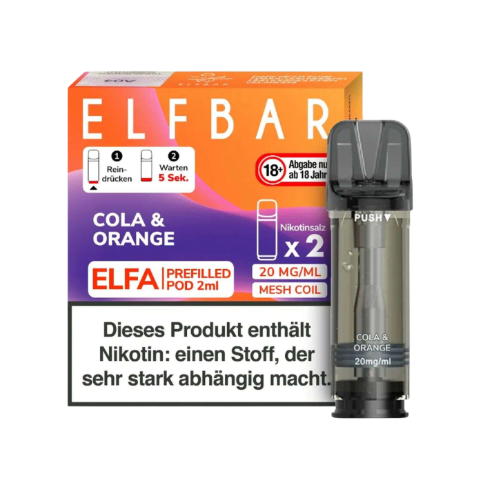 Elfa Prefilled Pod - Cola & Orange 2x2ml | 20mg/ml