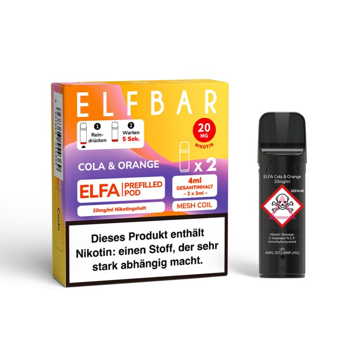 Elfa Prefilled Pod - Cola & Orange 2x2ml | 20mg/ml
