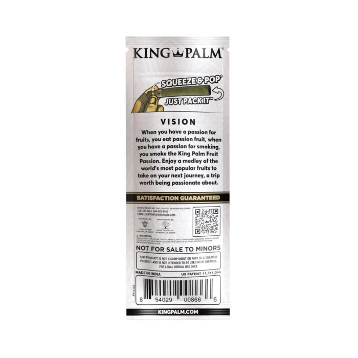 King Palm Real Leaf Rolls - 2 Mini Rolls Fruit Passion