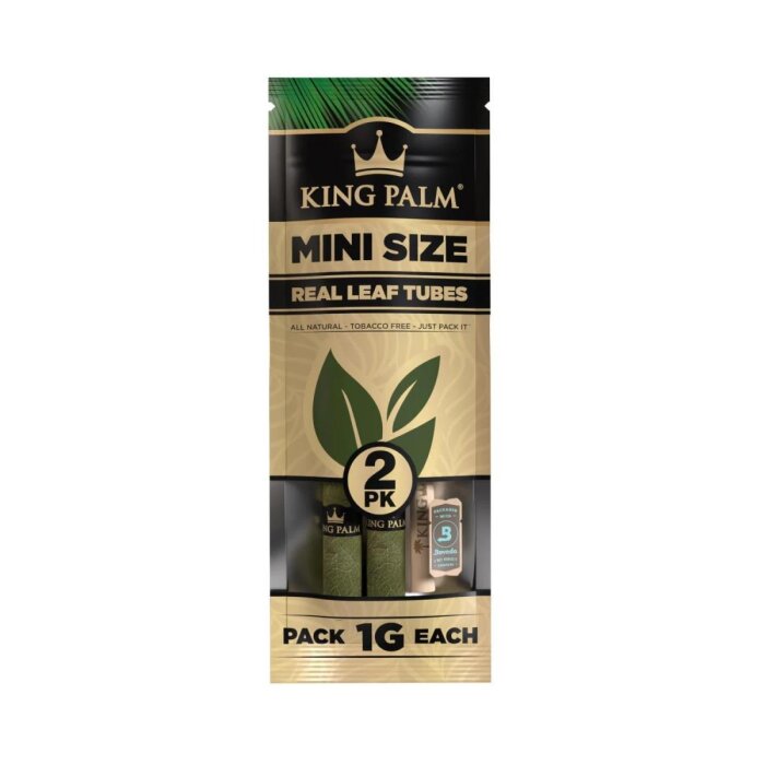 King Palm Real Leaf Rolls - 2 Mini Rolls Natural