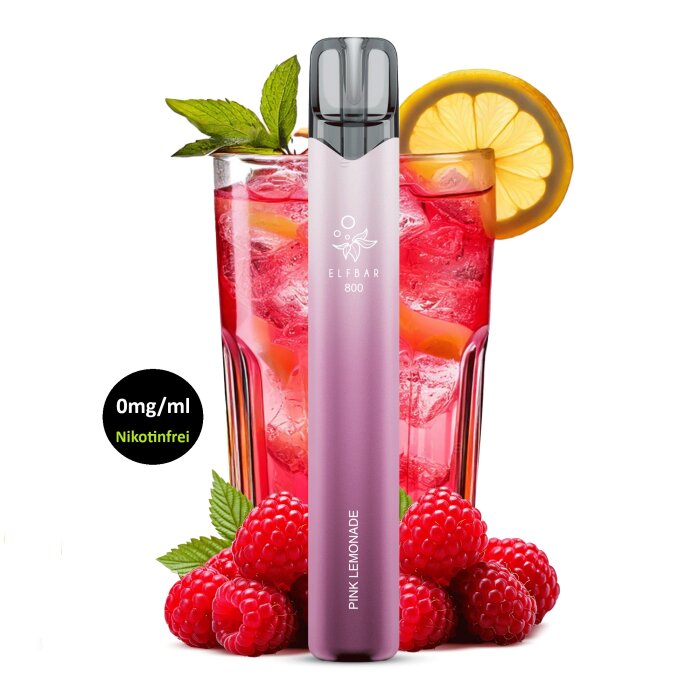 Elfbar 800 Einweg Vape Nikotinfrei - Pink Lemonade 2ml | 0mg/ml