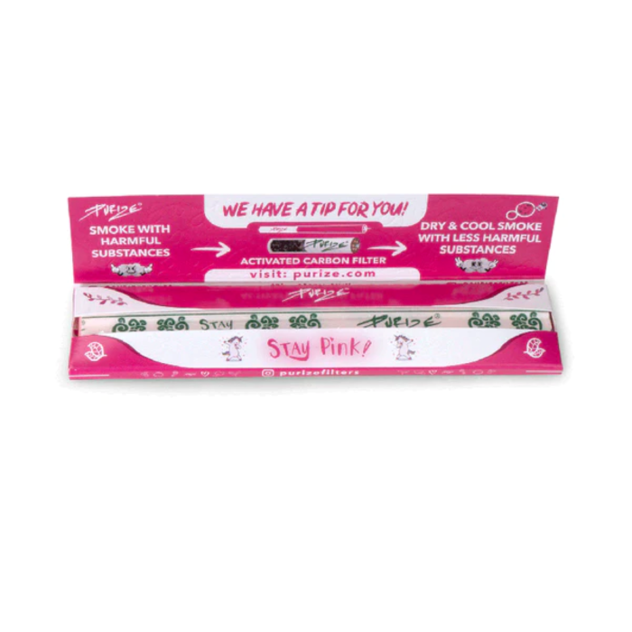 Purize King Size Slim Papers - Pink