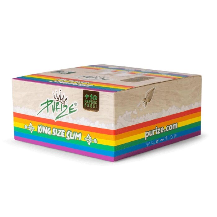 PURIZE King Size Slim Papers - Regenbogen