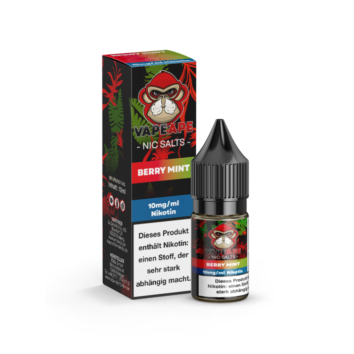 VapeApe Liquid - Berry Mint Nikotinsalz 10ml | 10mg/ml