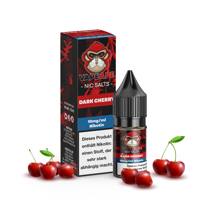 VapeApe Liquid - Dark Cherry Nikotinsalz 10ml | 10mg/ml