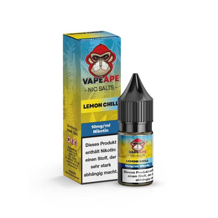 VapeApe Liquid - Lemon Chill Nikotinsalz 10ml | 10mg/ml