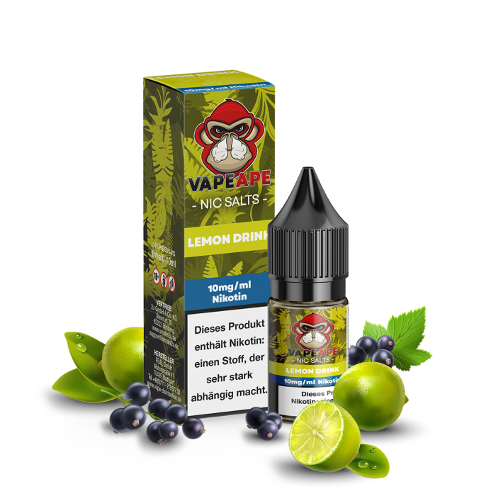 VapeApe Liquid - Lemon Drink Nikotinsalz 10ml | 10mg/ml