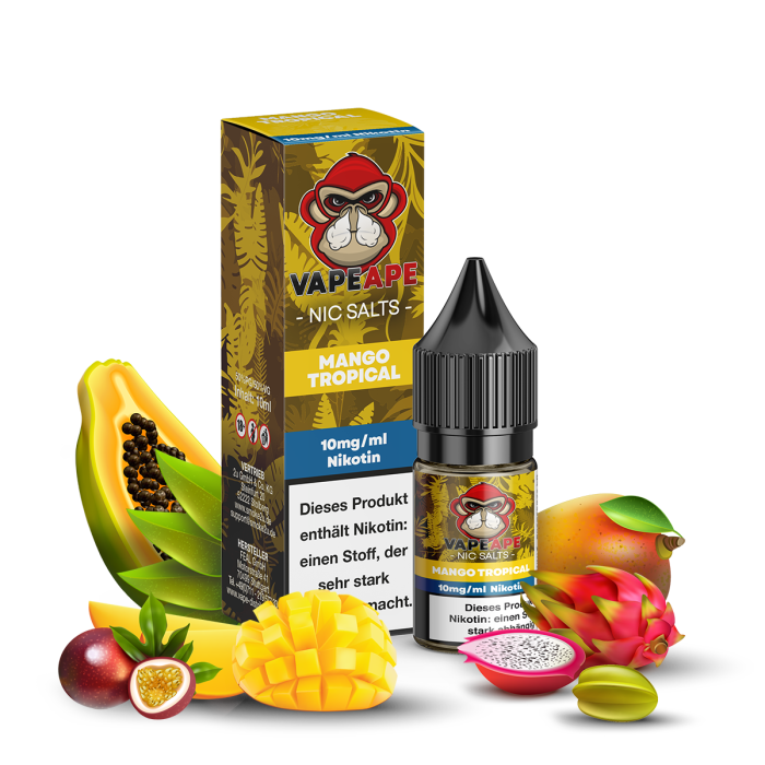 VapeApe Liquid - Mango Tropical Nikotinsalz 10ml | 10mg/ml