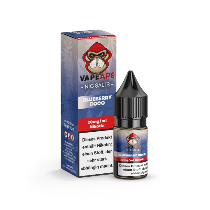 VapeApe Liquid - Blueberry Coco Nikotinsalz 10ml | 20mg/ml