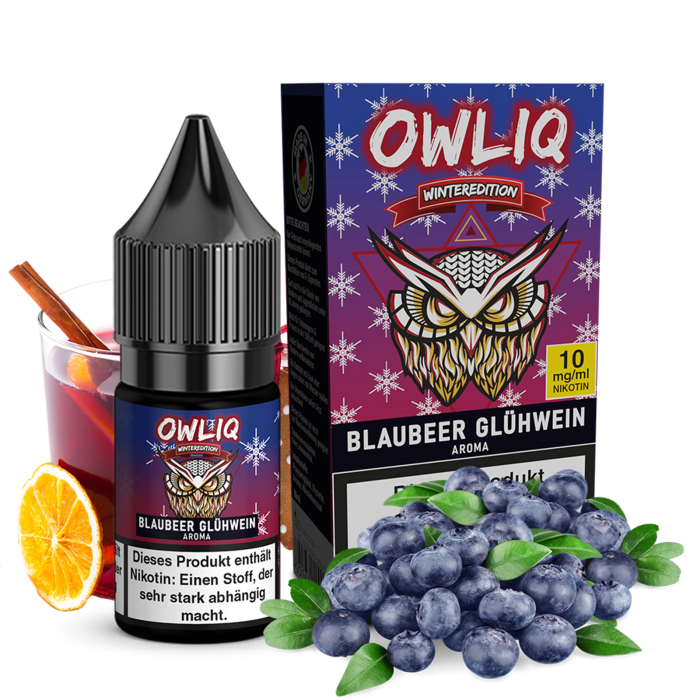 Owliq Liquid - Blaubeer Glühwein Nikotinsalz 10ml | 10mg/ml