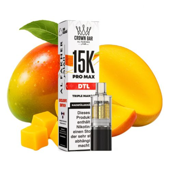 Al Fakher Pro Max 15K Prefilled Pod - Triple Mango 0+10ml | 6mg/ml