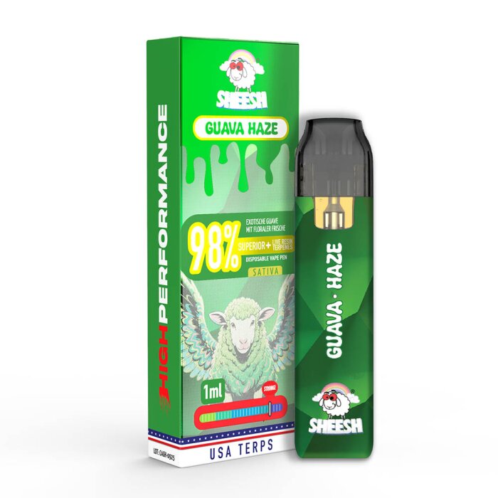 Sheesh Superior Vape - Guava Haze 1ml I 98% Blend Sativa