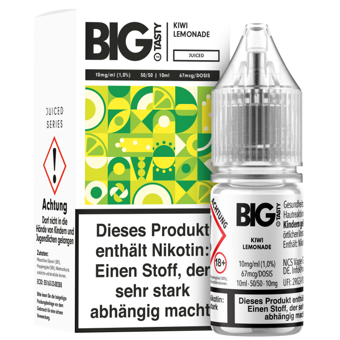 Big Tasty NicSalt - Kiwi Lemonade JUICED Nikotinsalz 10ml | 10mg/ml