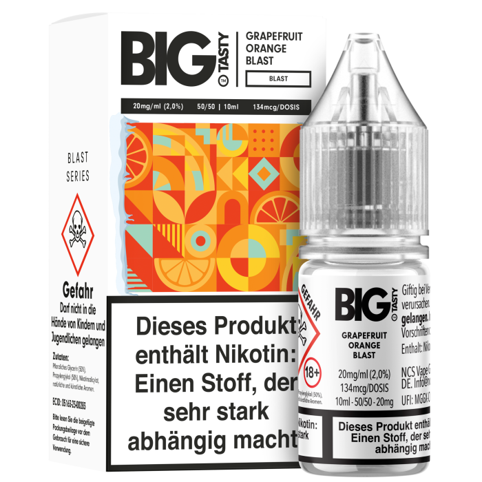 Big Tasty NicSalt - Grapefruit Orange Blast BLAST Nikotinsalz 10ml | 20mg/ml